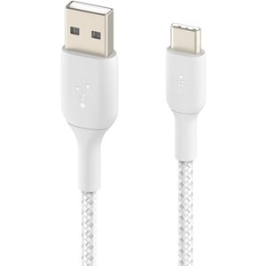 BOOST CHARGE USB-A to USB-C Cable_Braided 1M White