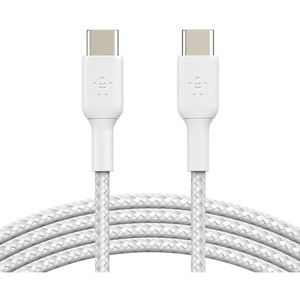 BOOST CHARGE USB-C to USB-C Cable_Braided 1M White