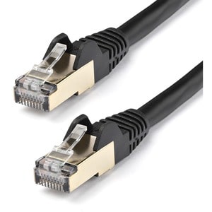 StarTech.com 10m CAT6a Ethernet Cable - Black - RJ45 Snagless Connectors - CAT6a STP Cord - Copper Wire - Network Cable (6ASPAT10MBK)