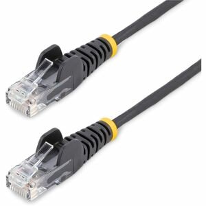 StarTech.com 1 m CAT6 Cable - Slim CAT6 Patch Cord - Black - Snagless RJ45 Connectors - Gigabit Ethernet Cable - 28 AWG (N6PAT100CMBKS)