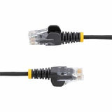 StarTech.com 1.5 M CAT6 CABLE - SLIM CAT6 PATCH CORD - BLACK - SNAGLESS RJ45 CONNECTORS - GIGABIT ETHERNET CABLE - 28 AWG (N6PAT150CMBKS)