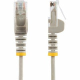 StarTech.com 2 m CAT6 Cable - Slim CAT6 Patch Cord - Grey- Snagless RJ45 Connectors - Gigabit Ethernet Cable - 28 AWG (N6PAT200CMGRS)