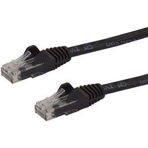 StarTech.com 1.5 m CAT6 Cable - Black CAT6 Patch Cord - Snagless RJ45 Connectors - 24 AWG Copper Wire - Ethernet Cable (N6PATC150CMBK)