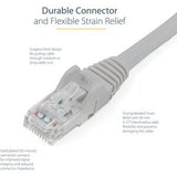 StarTech.com 1.5 m CAT6 Cable - Grey CAT6 Patch Cord - Snagless RJ45 Connectors - 24 AWG Copper Wire - Ethernet - ETL (N6PATC150CMGR)