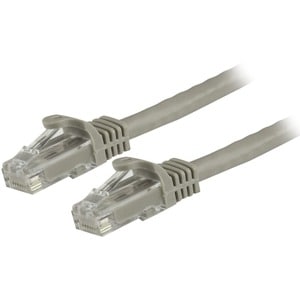 StarTech.com 1.5 m CAT6 Cable - Grey CAT6 Patch Cord - Snagless RJ45 Connectors - 24 AWG Copper Wire - Ethernet - ETL (N6PATC150CMGR)