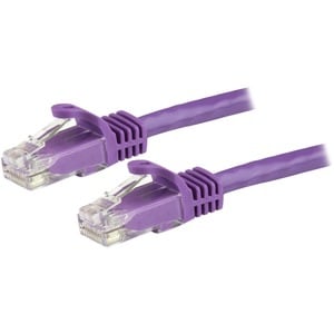 StarTech.com 1.5 m CAT6 Cable - Purple CAT6 Patch Cord - Snagless RJ45 Connectors - 24 AWG Copper Wire - Ethernet - ETL (N6PATC150CMPL)