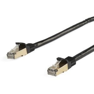 StarTech.com 5m CAT6a Ethernet Cable - Black - RJ45 Snagless Connectors - CAT6a STP Cord - Copper Wire - Network Cable (6ASPAT5MBK)