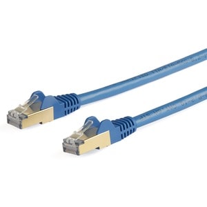 StarTech.com 5m CAT6a Ethernet Cable - Blue - RJ45 Snagless Connectors - CAT6a STP Cord - Copper Wire - Network Cable (6ASPAT5MBL)