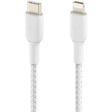 BOOST CHARGE Lightning to USB-C Cable Braided 2M White