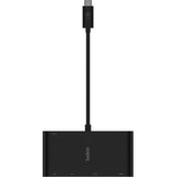 USB-C Multimedia + Charge Adapter (GBE HDMI VGA USB-A) BLK (100W PD)