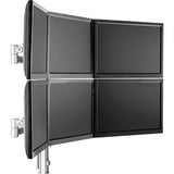 ATDEC SIX DISPLAY MONITOR ARM DESK MOUNT - UP TO 24IN - BUILT-IN ARM ROTATION LIMITER - QUICK DISPLAY RELEASE/ATTACHMENT - TOOL-FREE ADJUSTABLE MONITOR HEIGHT TILT PAN