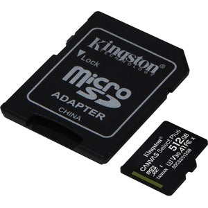 KINGSTON 512GB MICROSDXC CANVAS SELECT 100R A1 C10 CARD + SD ADAPTER