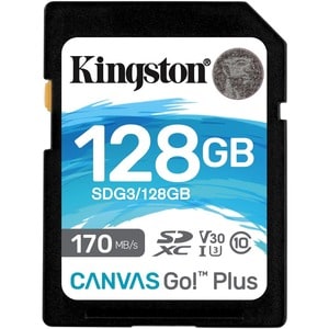 KINGSTON 128GB SDXC CANVAS GO PLUS 170R C10 UHS-I U3 V30