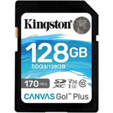 KINGSTON 128GB SDXC CANVAS GO PLUS 170R C10 UHS-I U3 V30