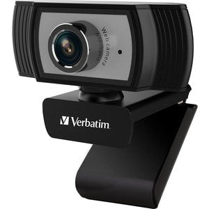 Verbatim 1080p Full HD Webcam - Black/Silver FHD 1920x1080, 2.0 Mega Pixels, Compatible with Windows XP,7 8, 10, Android V5, MacOS 10.6 or Above