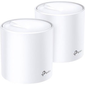 TP-Link Deco X20(2-pack) AX1800 Whole Home Mesh Wi-Fi 6 System, Up To 370 sqm Coverage, WIFI6, 1201Mbps @ 5Ghz, 574Mbps @ 2.4 GHz OFDMA, MU-MIMO (WIFI