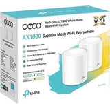 TP-Link Deco X20(2-pack) AX1800 Whole Home Mesh Wi-Fi 6 System, Up To 370 sqm Coverage, WIFI6, 1201Mbps @ 5Ghz, 574Mbps @ 2.4 GHz OFDMA, MU-MIMO (WIFI