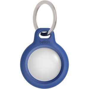 Secure Holder with Keyring for AirTag - Blue