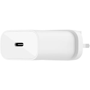 Belkin 25W PD PPS USB-C WALL CHARGER with 1M PVC C-C CABLE WHT