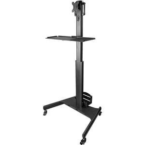 StarTech.com Mobile Workstation Cart with Monitor Mount CPU PC Holder ...