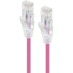 ALOGIC 0.50m Pink Ultra Slim Cat6 Network Cable UTP 28AWG - Series Alpha