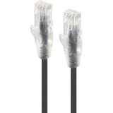 ALOGIC 1m Black Ultra Slim Cat6 Network Cable UTP 28AWG - Series Alpha