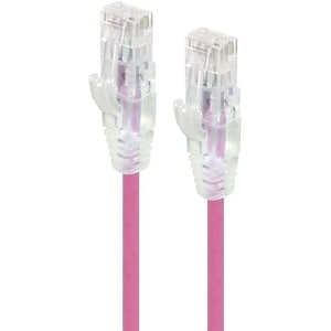 ALOGIC 5m Pink Ultra Slim Cat6 Network Cable UTP 28AWG - Series Alpha