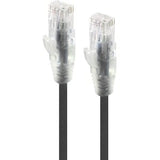 ALOGIC 2m Black Ultra Slim Cat6 Network Cable UTP 28AWG - Series Alpha