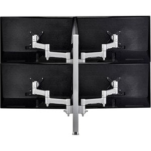 ATDEC QUAD MONITOR ARM DESK MOUNT - UP TO 30IN - BUILT-IN ARM ROTATION LIMITER - QUICK DISPLAY RELEASE - TOOL-FREE ADJUSTABLE MONITOR HEIGHT TILT PAN