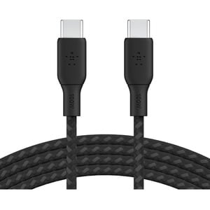 100w USB-C to USB-C Braided Cable 2M Black