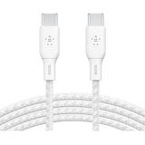 100w USB-C to USB-C Braided Cable 2M White