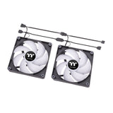 Thermaltake CL-F149-PL12SW-A, CT120 ARGB PC Cooling Fan, Size: 120mm, PWM, Airflow: 57.05CFM, Noise: 25.8dBA, Black, Pack of 2, 2 Year Warranty