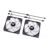 Thermaltake CL-F150-PL14SW-A, CT140 ARGB Sync PC Cooling Fan, Size: 140mm, PWM, Airflow: 77.37CFM, Noise: 30.5dBA, Black, Pack of 2, 2 Year Warranty