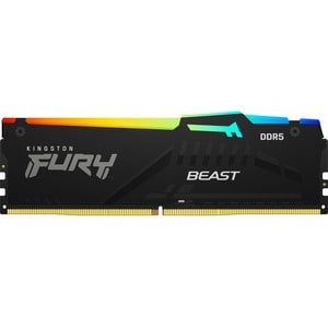 KINGSTON FURY DESKTOP GAMING MEMORY RAM DDR5 5200MT/S 32GB(2X16GB) FURY BEAST RGB CL36 AMD READY