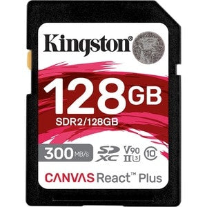 KINGSTON 128GB SDXC React Plus HS-II 300R/260W U3 V90 Full HD/4K/8K