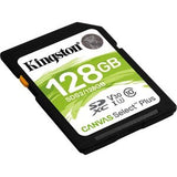 KINGSTON 128GB SDXC CANVAS SELECT PLUS 100R C10 UHS-I U3 V30