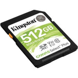 KINGSTON 512GB SDXC CANVAS SELECT PLUS 100R C10 UHS-I U3 V30.