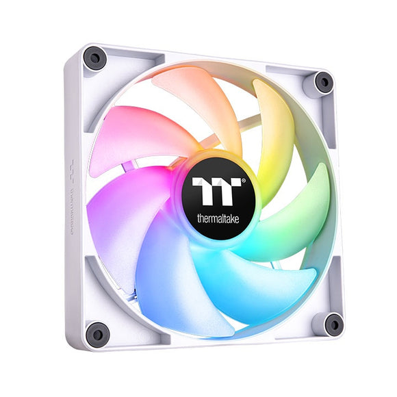 Thermaltake CL-F154-PL14SW-A, CT140 ARGB Sync PC Cooling Fan, Size: 140mm, PWM, Airflow: 77.37CFM, Noise: 30.5dBA, White, Pack of 2, 2 Year Warranty