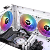 Thermaltake CL-F154-PL14SW-A, CT140 ARGB Sync PC Cooling Fan, Size: 140mm, PWM, Airflow: 77.37CFM, Noise: 30.5dBA, White, Pack of 2, 2 Year Warranty