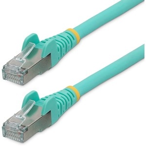 7m CAT6a Ethernet Cable - Aqua - Low Smoke Zero Halogen (LSZH) - 10GbE 500MHz 100W PoE++ Snagless RJ-45 w/Strain Reliefs S/FTP Network Patch Cord