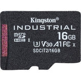 KINGSTON 16GB microSDHC Industrial C10 A1 pSLC Card + SD Adapter