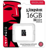 KINGSTON 16GB microSDHC Industrial C10 A1 pSLC Card + SD Adapter