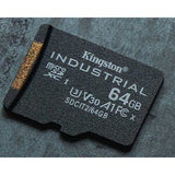 KINGSTON 64GB microSDXC Industrial C10 A1 pSLC Card + SD Adapter