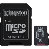 KINGSTON 64GB microSDXC Industrial C10 A1 pSLC Card + SD Adapter