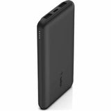 Belkin BoostCharge Power Bank 10K (Triple-Port) - Black (BPB011BTBK), 2xUSB-A, 1xUSB-C, USB-C to USB-A Cable, 15W Total Power, LED light indicater