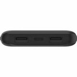 Belkin BoostCharge Power Bank 10K (Triple-Port) - Black (BPB011BTBK), 2xUSB-A, 1xUSB-C, USB-C to USB-A Cable, 15W Total Power, LED light indicater