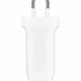 Belkin BoostCharge Pro Dual USB-C Wall Charger with PPS 60W - White (WCB010auWH), 2XUSB-C (PD 3.1)(30W),Compact & Travel Ready,Fast Charger,Laptop,2YR