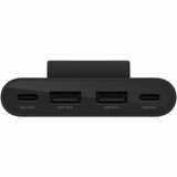 4 port USB Power Extender 2xC 2xA up to 30w Black