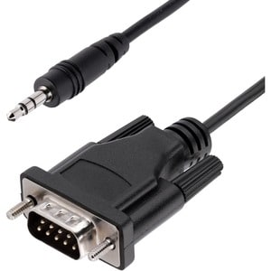 3ft (1m) DB9 to 3.5mm Serial Cable for Serial Device Configuration RS232 DB9 Male to 3.5mm Cable Used for Calibrating Projectors Digital Signage TVs via Audio Jack