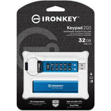 KINGSTON 32GB IronKey Keypad 200 AES-256 Encryp FIPS 140-3 Lvl 3(Pending)